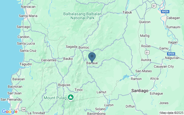 Kaart met locatie Rijstterrassen van Banaue